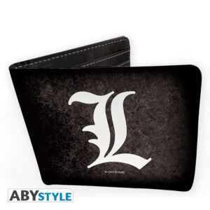 ABYBAG165.jpg Death Note mintás pénztárca L symbol Vinyl