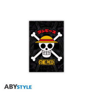 ABYMGN034.jpg One Piece hűtőmágnes Strawhat Skull
