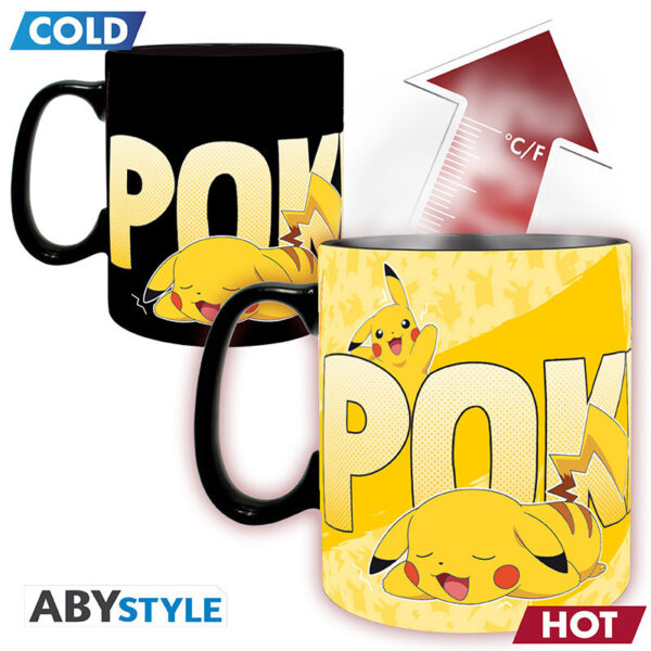 Pokemon hőre változó bögre 460 ml Pikachu