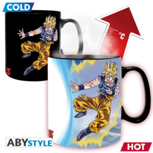 ABYMUGA439.jpg Dragon Ball hőre változó bögre 460 ml DBZ/ GokuVSBuu