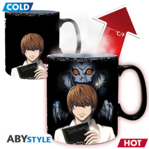 ABYMUGA477.jpg Death Note hőre változó bögre 460 ml Kira & L