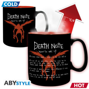 ABYMUGA585.jpg Death Note hőre változó bögre 460ml L & Light