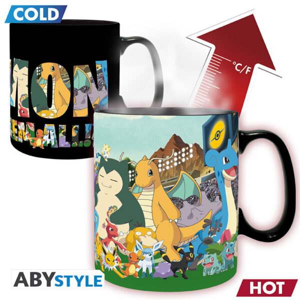 Pokemon hőre változó bögre 460 ml Gotta catch em all