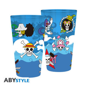 ABYVER123.jpg One Piece nagy pohár 400ml Skulls boksz