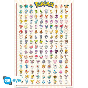 Pokemon maxi poszter 91,5x61 cm Kanto 151