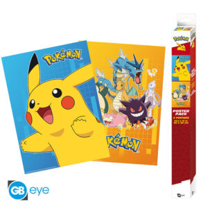 Pokemon szett 2 Poszter Chibi 52x38 cm Colourful Characters