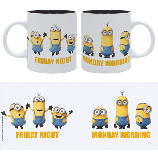 TGGMUG244.jpg MINIONS bögre 320ml Friday vs Monday