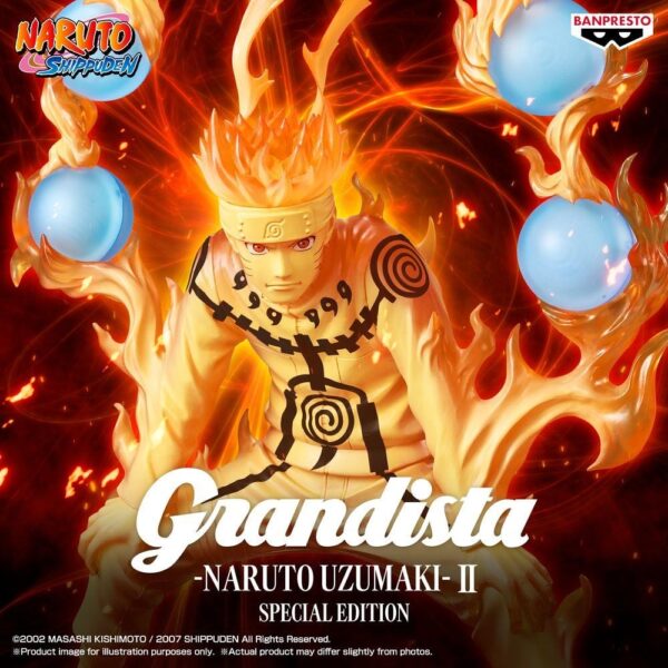 Naruto – Grandista II különleges Edition Naruto Uzumaki figura 27 cm