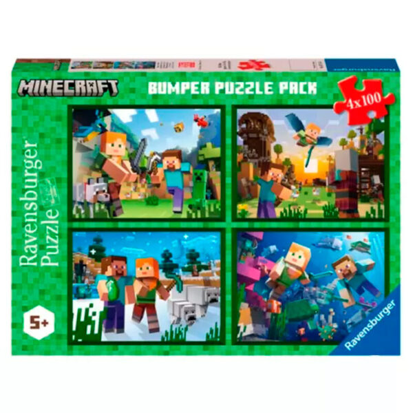Minecraft – puzzle 4x100pcs