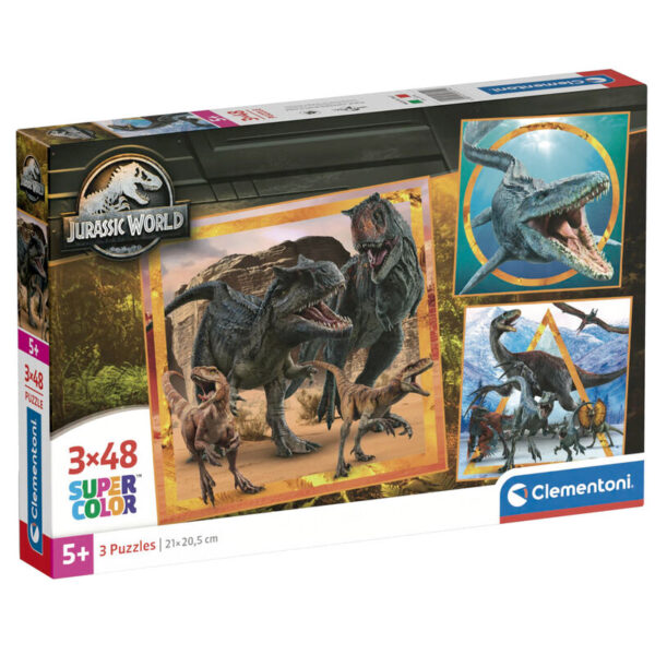Jurassic Park – Jurassic World puzzle 3x48pcs