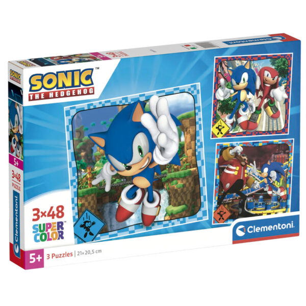 Sonic – the Hedgehog puzzle 3x48pcs