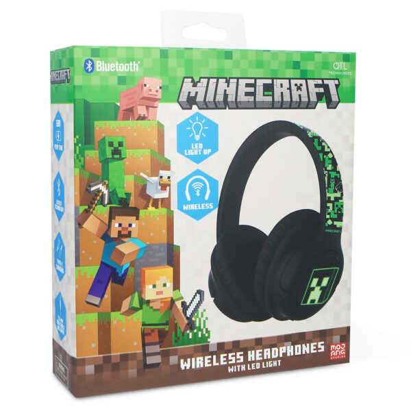 Minecraft – wireless LED headphones