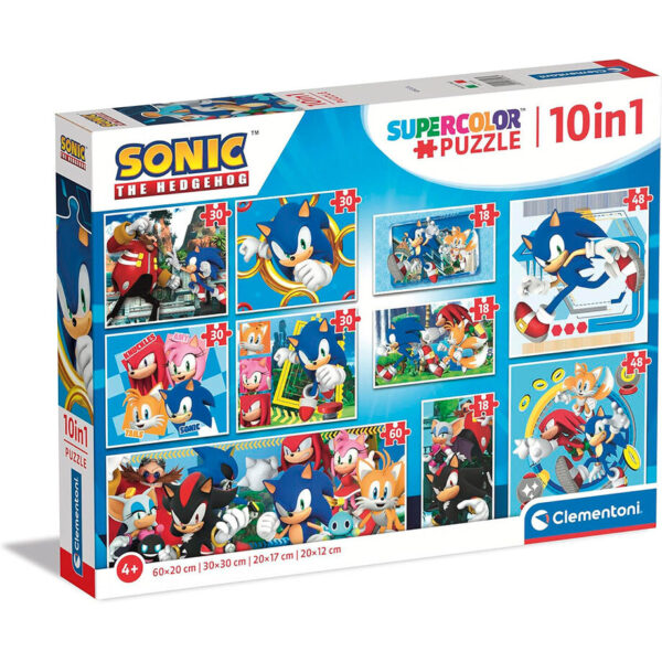 Sonic – the Hedgehog puzzle 18+30+48+60pzs