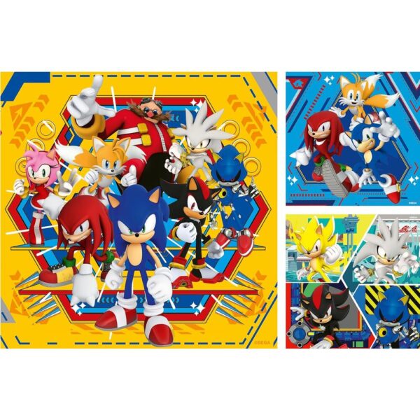Sonic – the Hedgehog puzzle 3x49pcs
