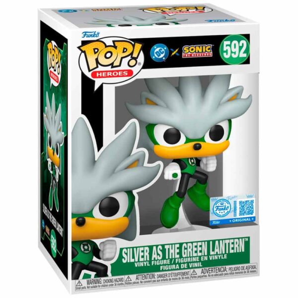 Sonic – POP figura Sonic The Hedgehog DC Comics Silver As the Green Lantern Exclusive