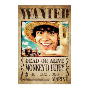 One Piece – Wanted Monkey D. Luffy poszter