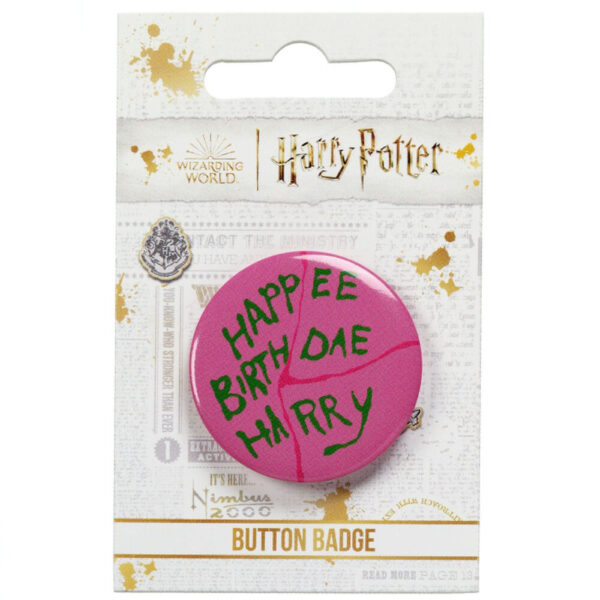 Harry Potter – Happee Birthdae Cake button badge