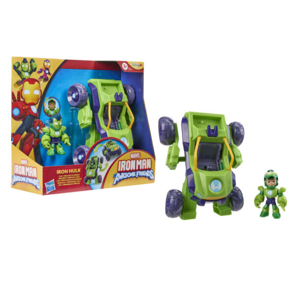 Marvel – Iron Man And His Awesome Friends Hulk figura + vehicle