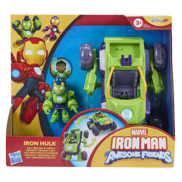 Marvel – Iron Man And His Awesome Friends Hulk figura + vehicle