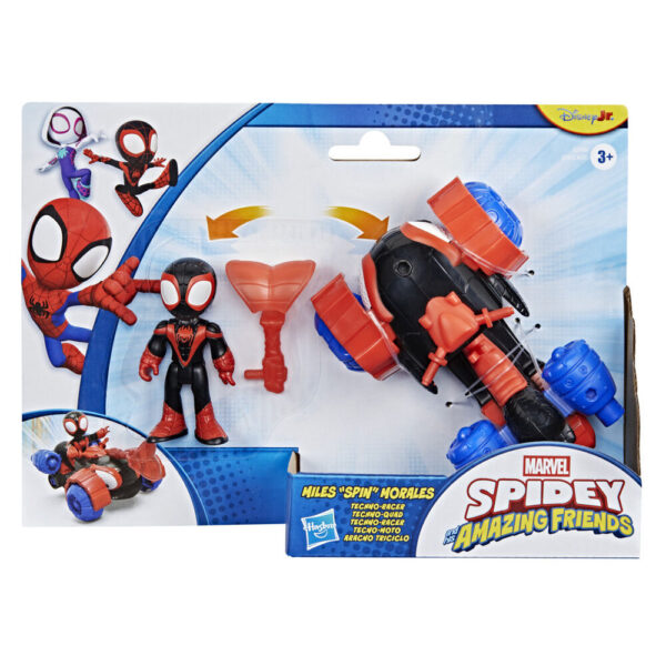 Marvel – And His Awesome Friends Spidey Miles Morales figura + vehicle
