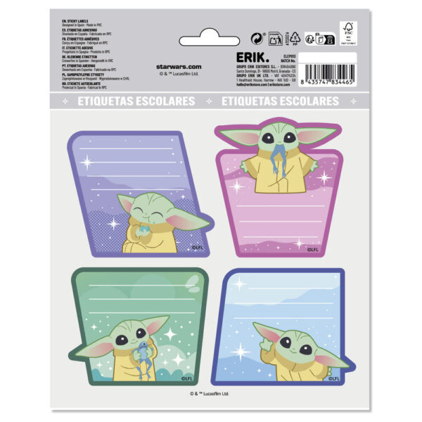 Star Wars – The Mandalorian Grogu premium adhesive labels