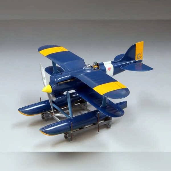Studio Ghibli – Porco Rosso Curtiss R3C-0 Seaplane model kit + Donald Curtis figura
