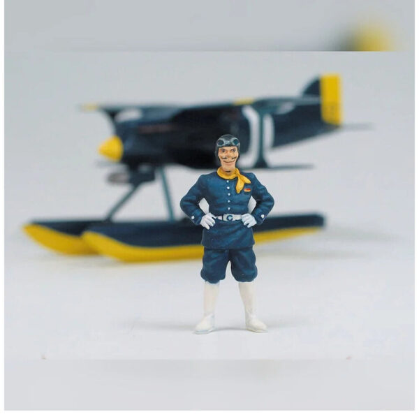 Studio Ghibli – Porco Rosso Curtiss R3C-0 Seaplane model kit + Donald Curtis figura