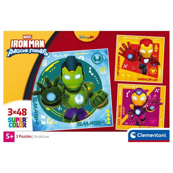 Marvel – Iron Man And His Awesome Square puzzle 3x48pcs