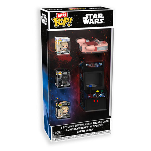 Star Wars – Bitty POP figura Star Wars 8 Bit Luke Skywalker & Arcade Case