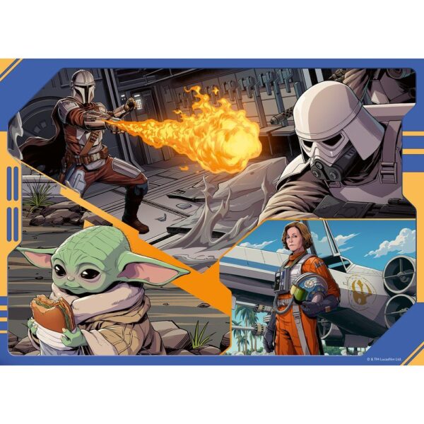 Star Wars – The Mandalorian & Grogu puzzle 4x100pcs